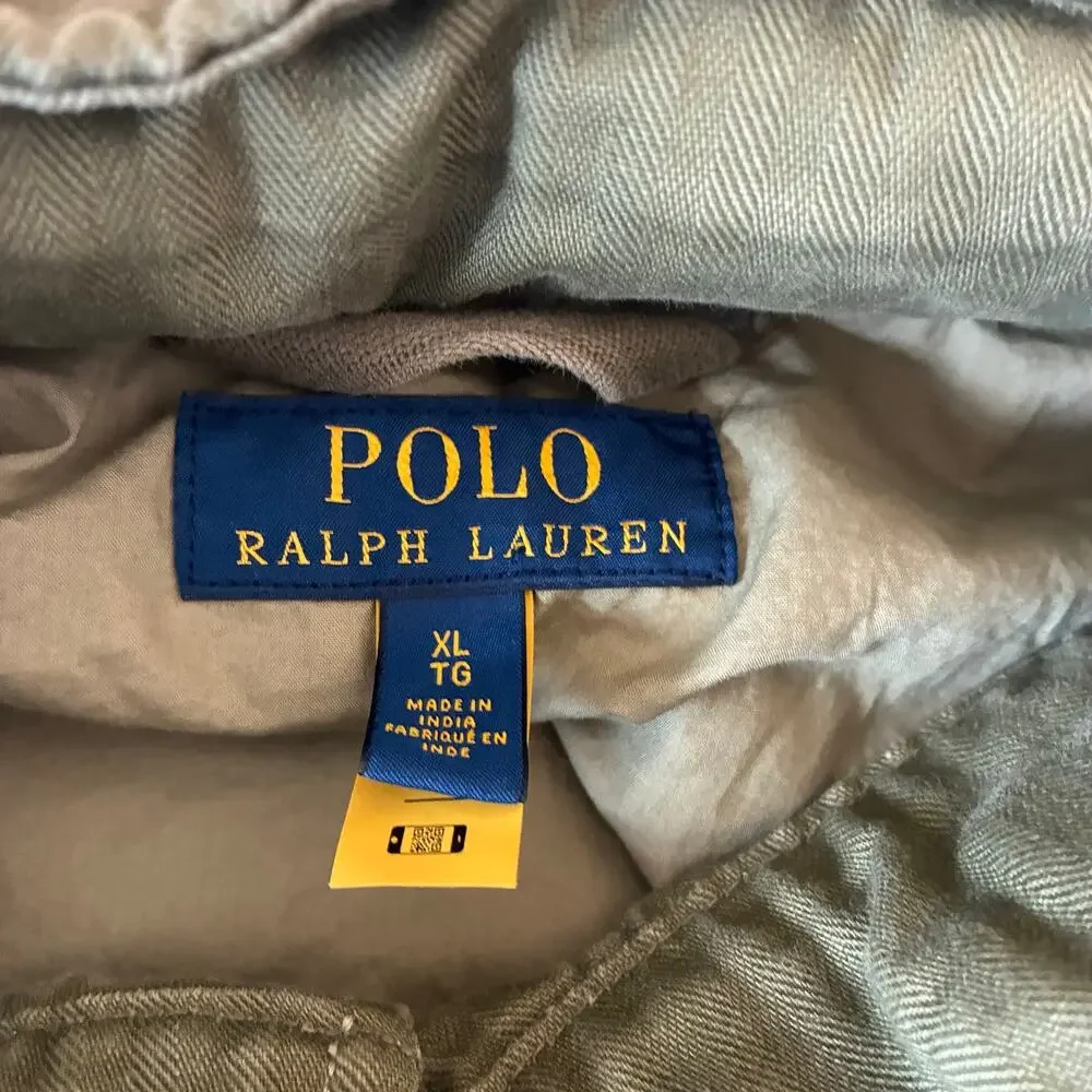 Polo Ralph Lauren M-65 Cotton Herringbone Field Jacket Mens XL Olive Drab